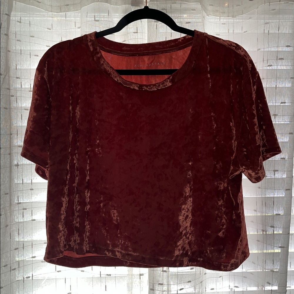 Aeropostale Velvet Top in Warm Orange